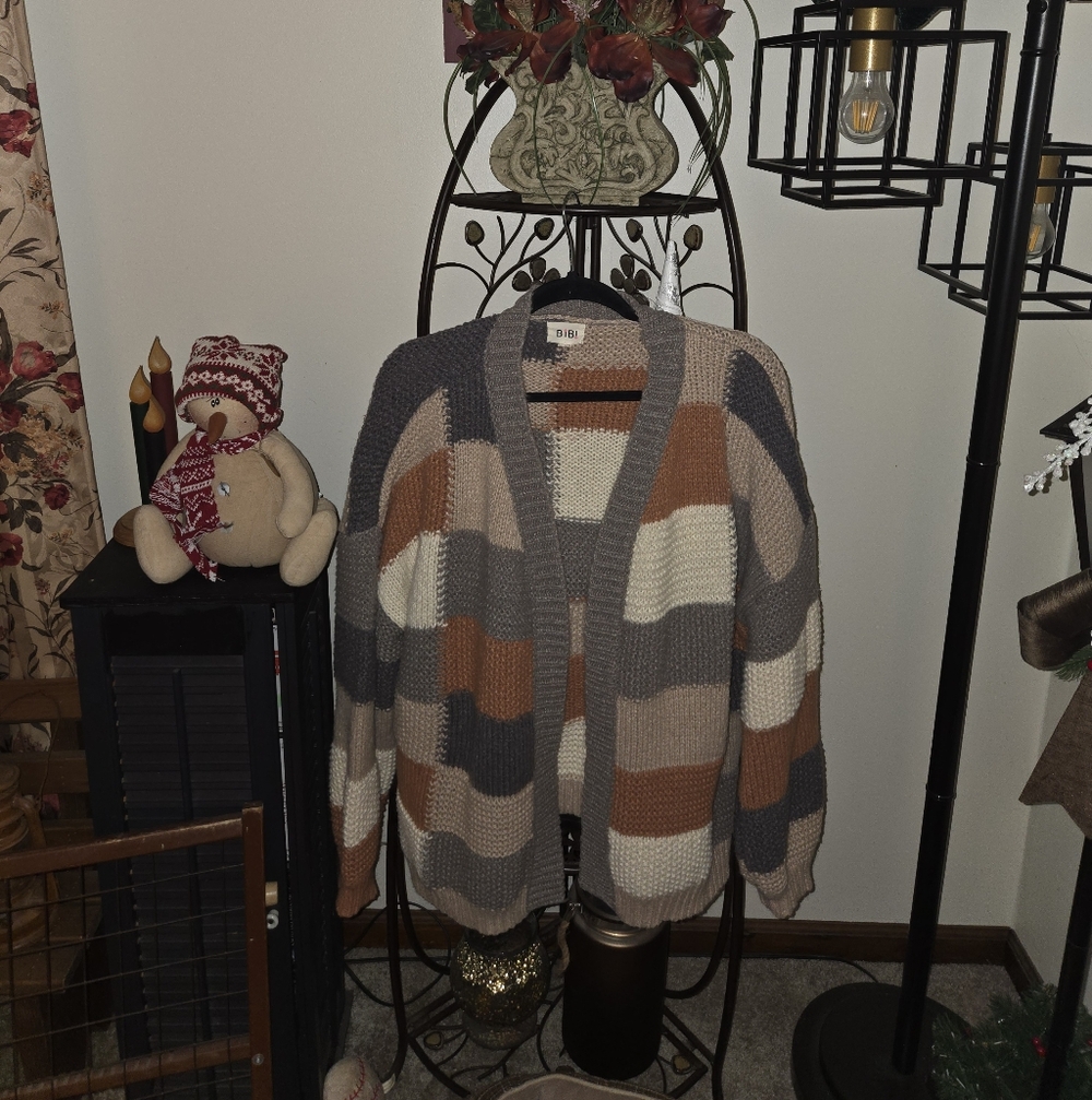 BiBi Multicolor Striped Cardigan